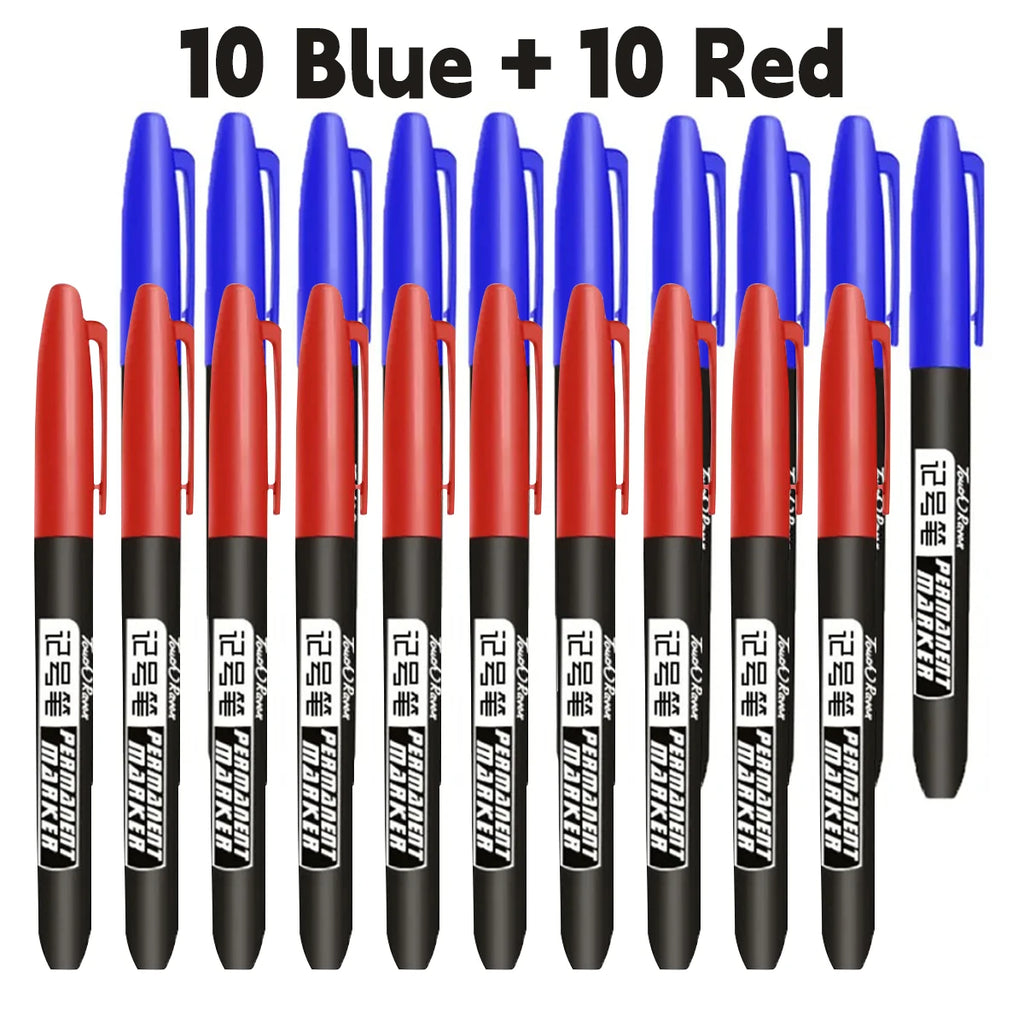 6 Permanentmarker Manga Zeichnen Marker Schwarz Blau Rot Wasserdichte Tinte Skizzenstifte Schreibwaren Kunst Schulbedarf
