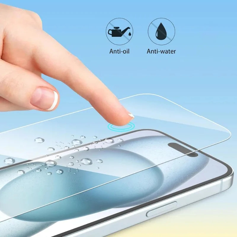 3 Stück gehärtetes Glas für iPhone 14 15 Plus 11 16 Pro Max iPhone 12 13 Mini XR X XS Max 6 8 7 Plus SE 2020 Displayschutzfolie