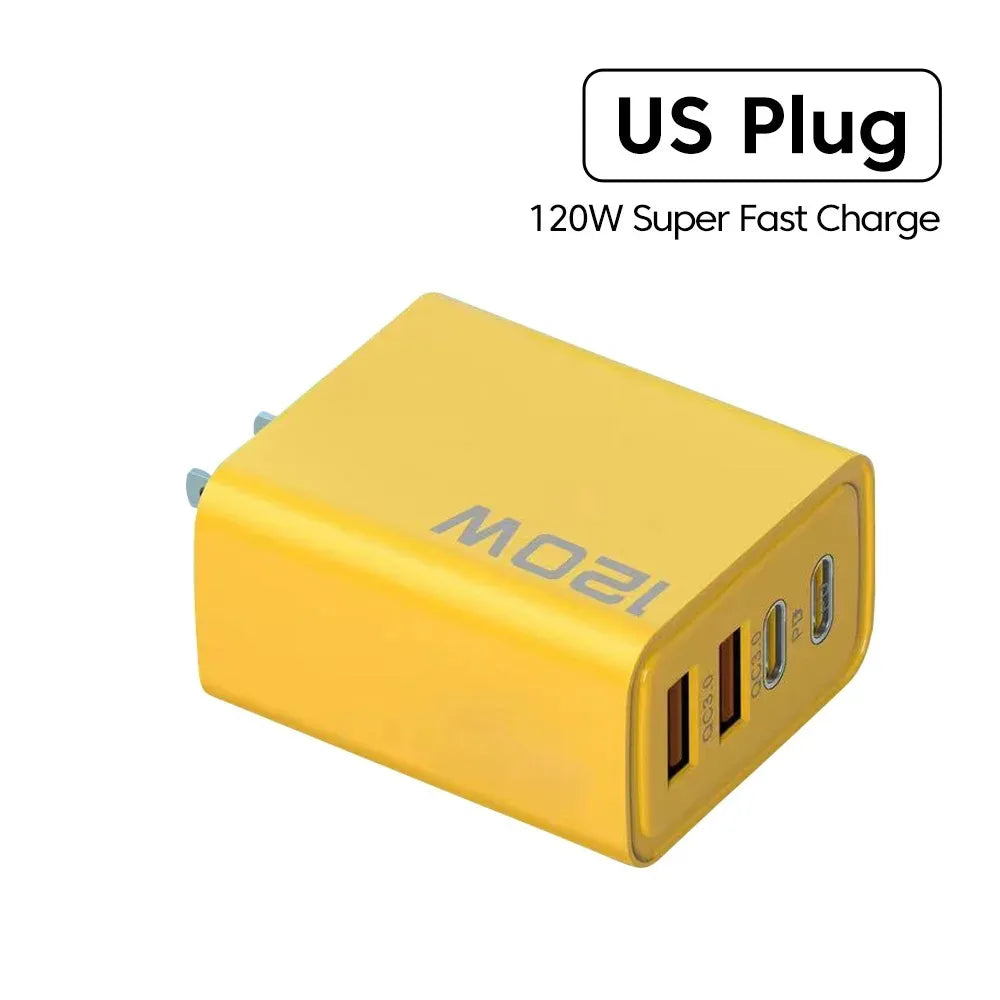 4-Port-USB-C-PD-Ladegerät Quick Charge 3.0 Typ C USB-Handy-Ladegerät Schnellladeadapter für iPhone 16 15 Samsung Xiaomi Huawei