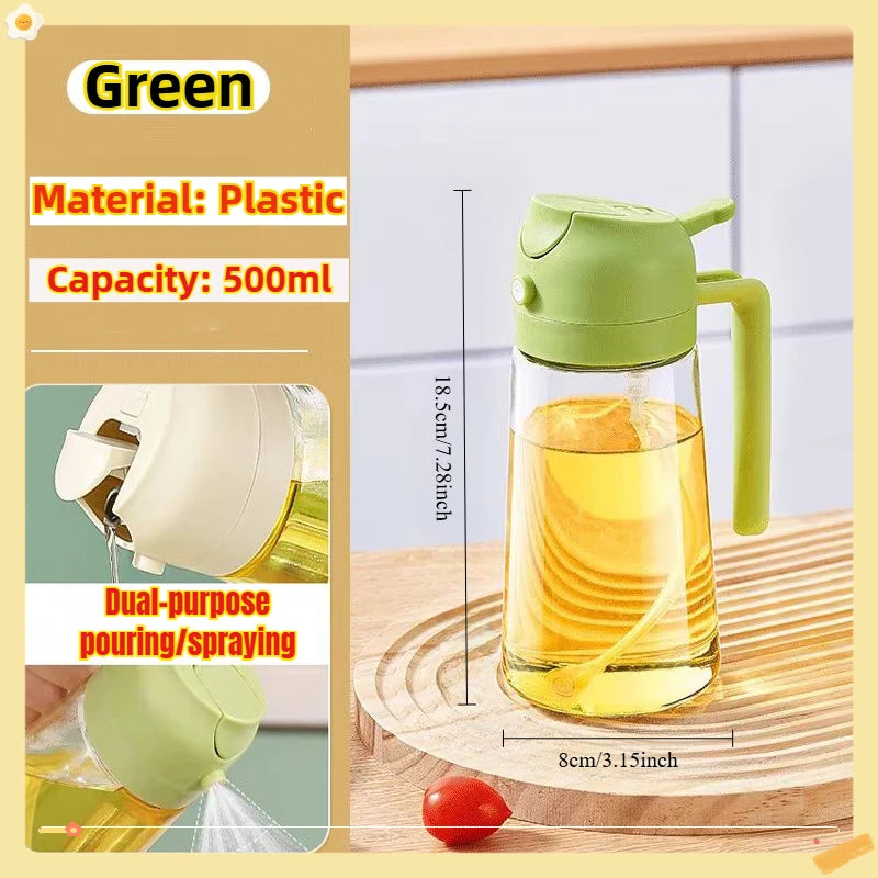 200/300/500ml Öl-Sprühflasche BBQ Koch-Olivenölsprüher Kunststoff Backöl-Spray Leere Flasche Essigflasche Oder Öl-Pinsel