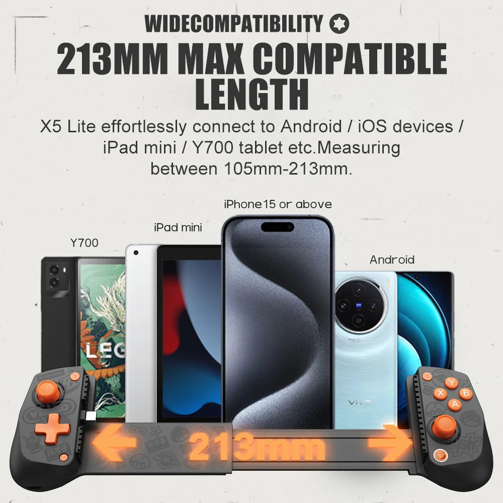 GameSir X5 Lite Zenless Zone Zero Edition Mobile Gamepad for iPhone 17 16 15 Android iPad Mini Y700 Tablet Controle para Celular