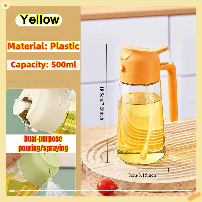 200/300/500ml Öl-Sprühflasche BBQ Koch-Olivenölsprüher Kunststoff Backöl-Spray Leere Flasche Essigflasche Oder Öl-Pinsel