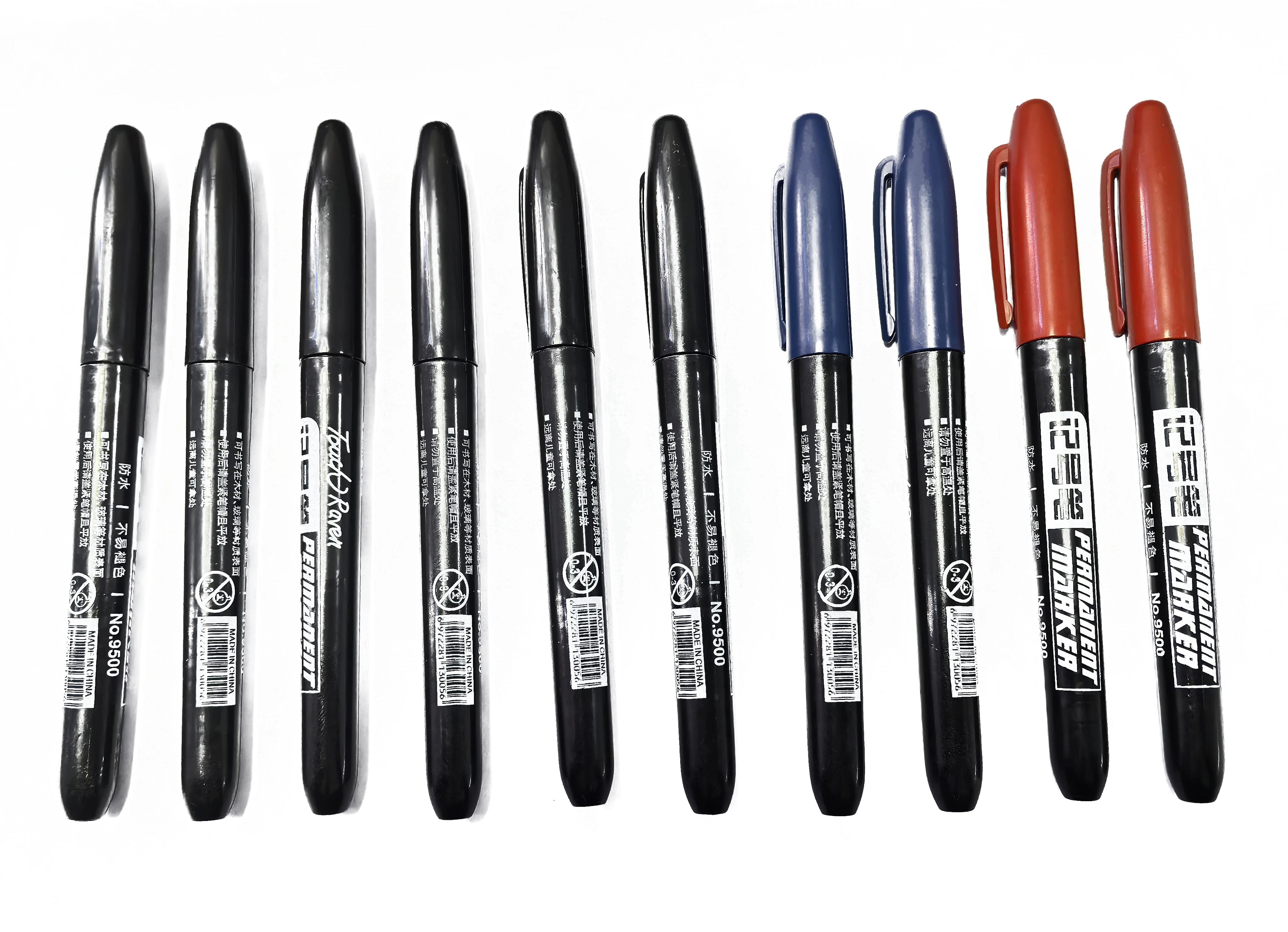 6 Permanentmarker Manga Zeichnen Marker Schwarz Blau Rot Wasserdichte Tinte Skizzenstifte Schreibwaren Kunst Schulbedarf
