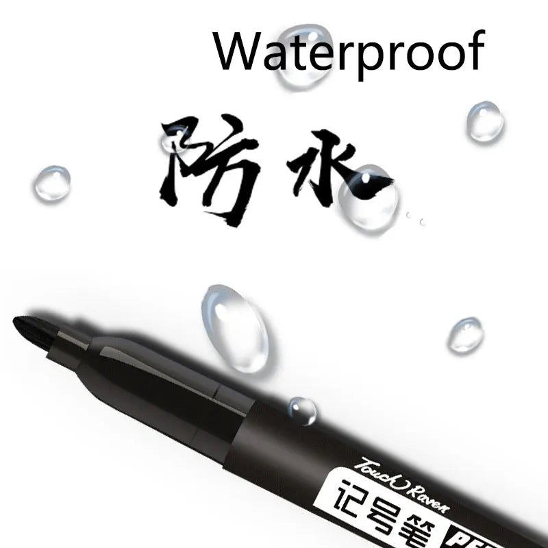 6 Permanentmarker Manga Zeichnen Marker Schwarz Blau Rot Wasserdichte Tinte Skizzenstifte Schreibwaren Kunst Schulbedarf