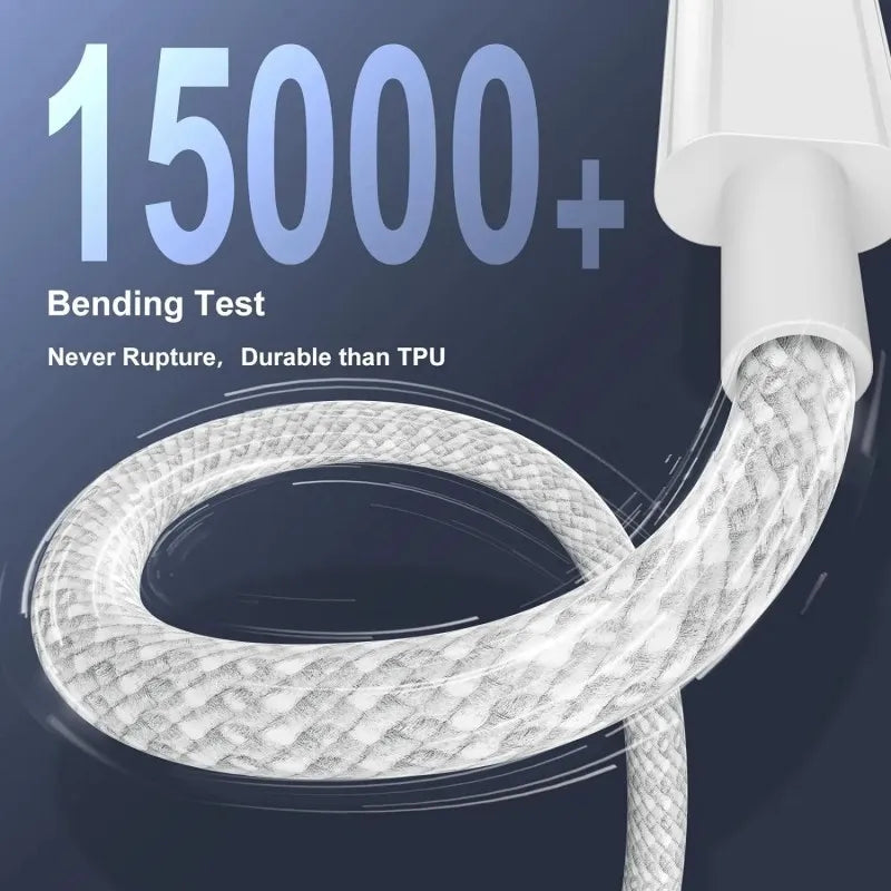 3er Pack USB C auf USB C Kabel, 100W Schnellladekabel, unterstützt schnelles Laden für iPhone 16 15 Samsung Xiaomi Huawei etc.