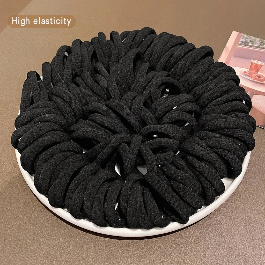 Bunte, elastische Haargummis für Mädchen, Pferdeschwanzhalter, Scrunchie, Gummiband, Damen-Mode-Haaraccessoires, elastische Haarbänder