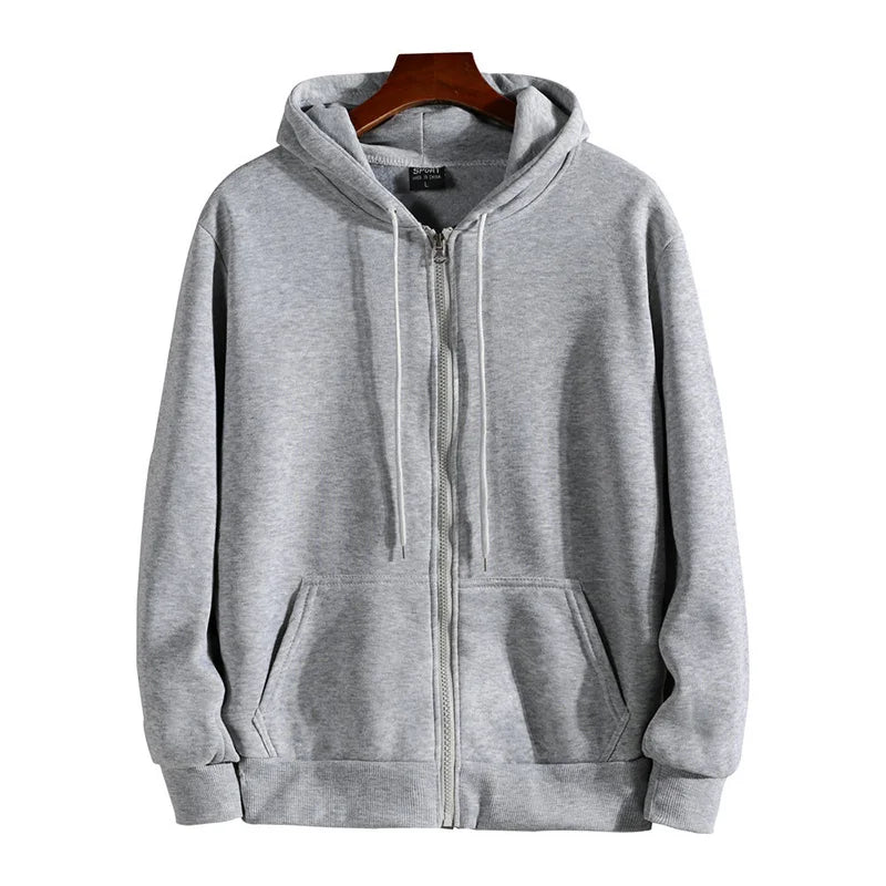Reißverschluss-Hoodies Herbst Winter Herren Neues Langarm-Kapuzen-Sweatshirt Mode Lässig Herren Outfit Sportbekleidung Locker Sitzende Kleidung