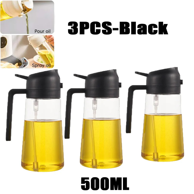 200/300/500ml Öl-Sprühflasche BBQ Koch-Olivenölsprüher Kunststoff Backöl-Spray Leere Flasche Essigflasche Oder Öl-Pinsel