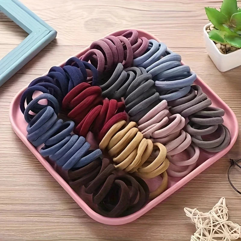 Bunte, elastische Haargummis für Mädchen, Pferdeschwanzhalter, Scrunchie, Gummiband, Damen-Mode-Haaraccessoires, elastische Haarbänder