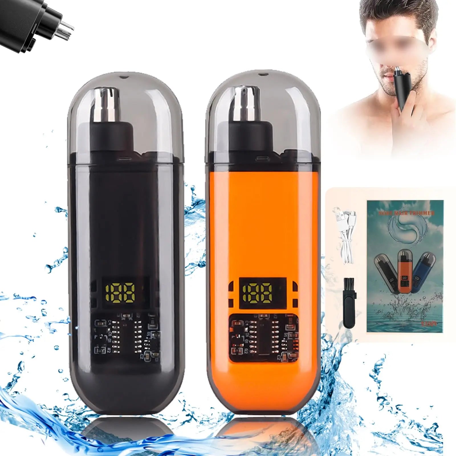 Recortadora de Nariz Eléctrica Recargable para Hombres