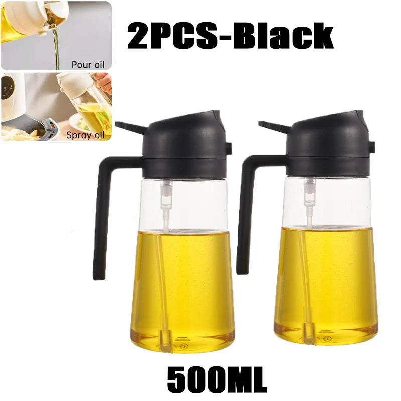 200/300/500ml Öl-Sprühflasche BBQ Koch-Olivenölsprüher Kunststoff Backöl-Spray Leere Flasche Essigflasche Oder Öl-Pinsel