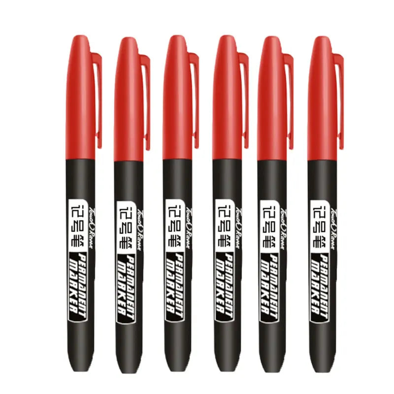 6 Permanentmarker Manga Zeichnen Marker Schwarz Blau Rot Wasserdichte Tinte Skizzenstifte Schreibwaren Kunst Schulbedarf