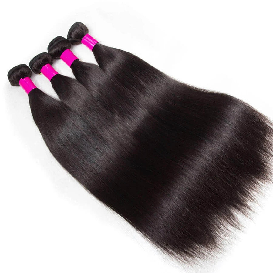 Unbehandelte brasilianische glatte Echthaarbündel Naturfarbe Raw Remy Echthaar-Extensions für Frauen