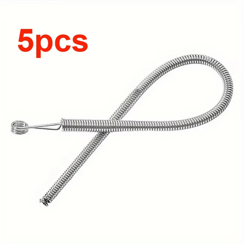 1/30 Stück Edelstahlseil-Einfädler, biegsamer Federkordelzug-Einfädler, Clip-Kordelzug-Faden, DIY-Nähzubehör