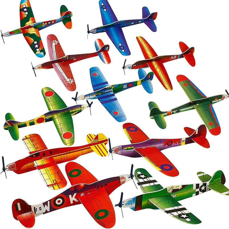 Kinder DIY Handwurf-Segelflugzeuge Outdoor-Spielzeug Partygeschenke Polystyrol-Flugzeug Segelflieger Lustige und niedliche Spielzeuge