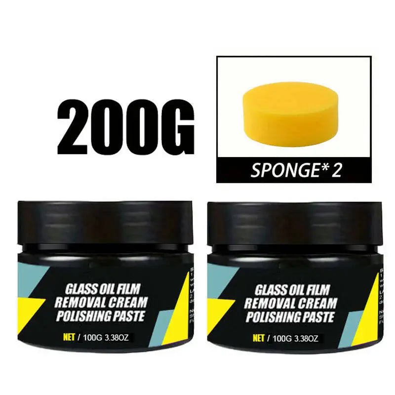 Car Glass Polis Oil Film Removal Paste Water Repellent Anti Rain for Windshield Rearview Glass Cleaning Hydrophobic Coating Kit