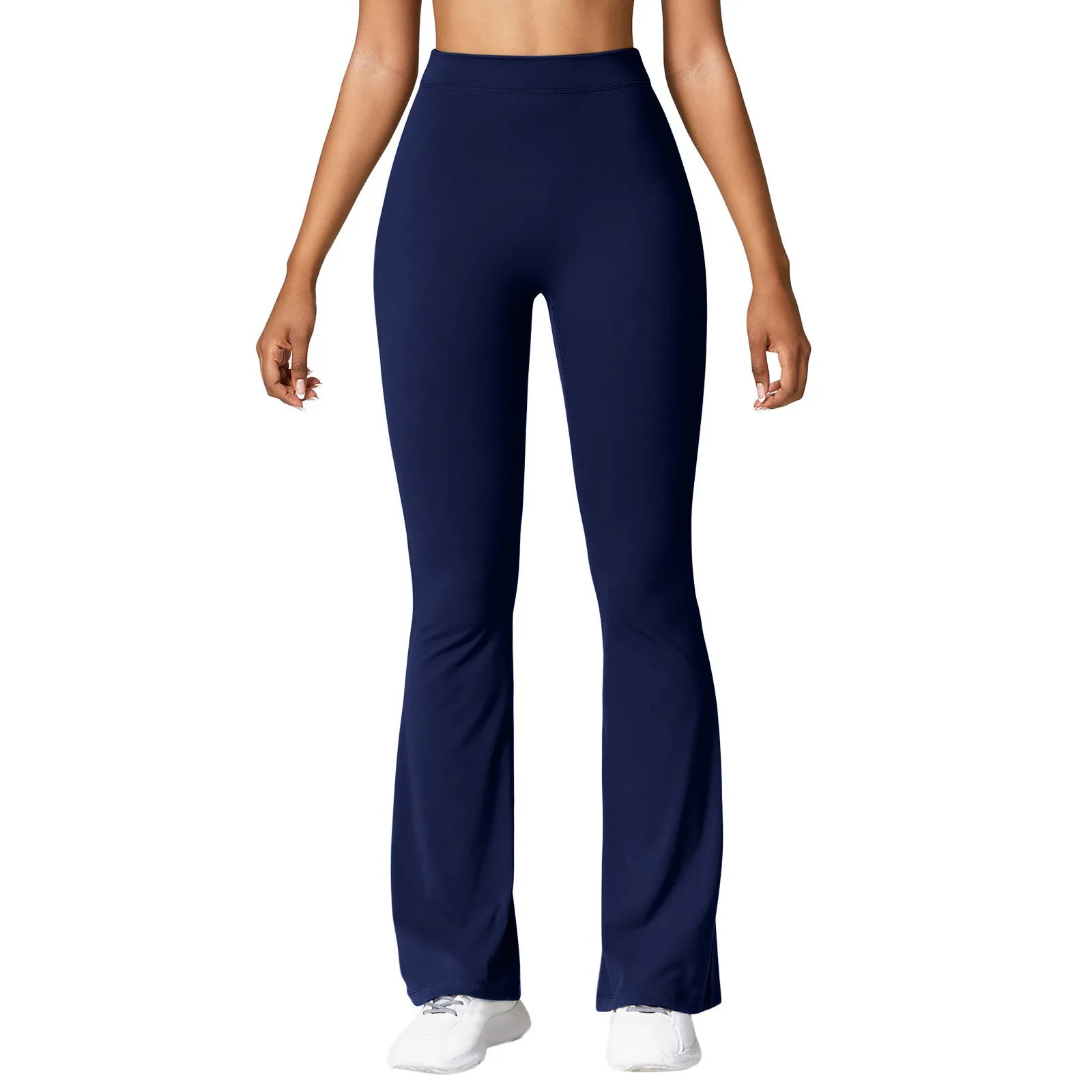 Fashion Micro Horn Leggings Damen V-Rücken Taille Sporthose Hohe Taille Push Up Po Gym Hose Einfarbige Schlanke Freizeit Leggings