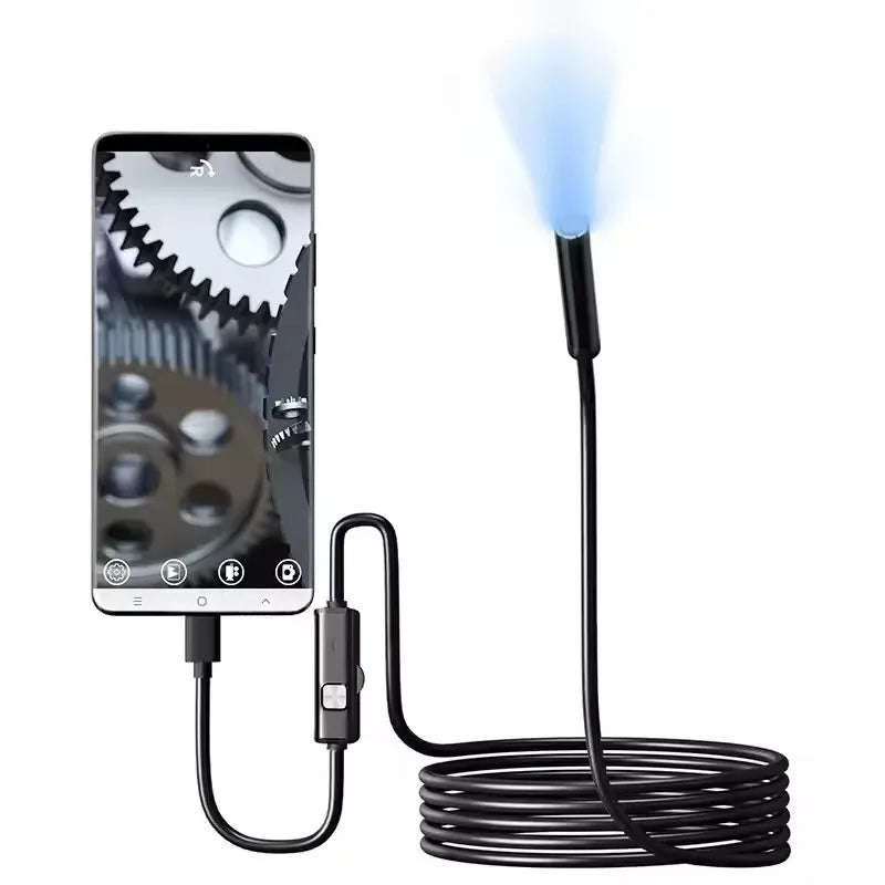 Cámara Endoscopio Flexible Type-C IP67 con 6 LEDs Ajustables para Android y PC