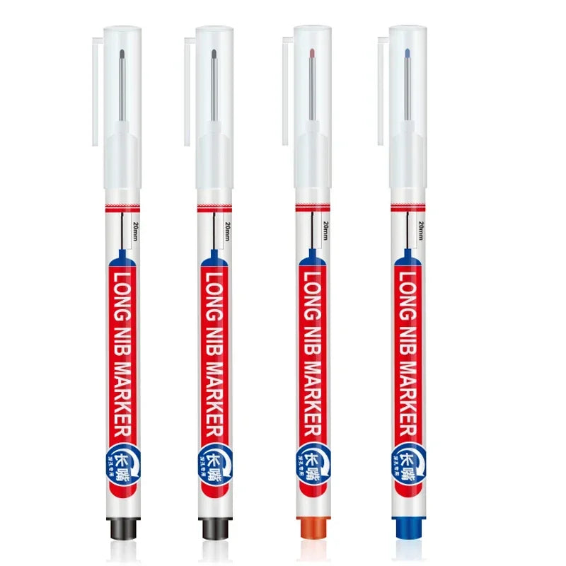 4PCS 20mm Deep Hole Long Nib Multi-Purpose Head Markers for Metal Perforating Pen Woodworking Decoration Art Supplies