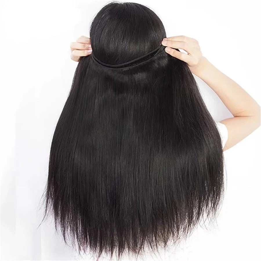 Unbehandelte brasilianische glatte Echthaarbündel Naturfarbe Raw Remy Echthaar-Extensions für Frauen