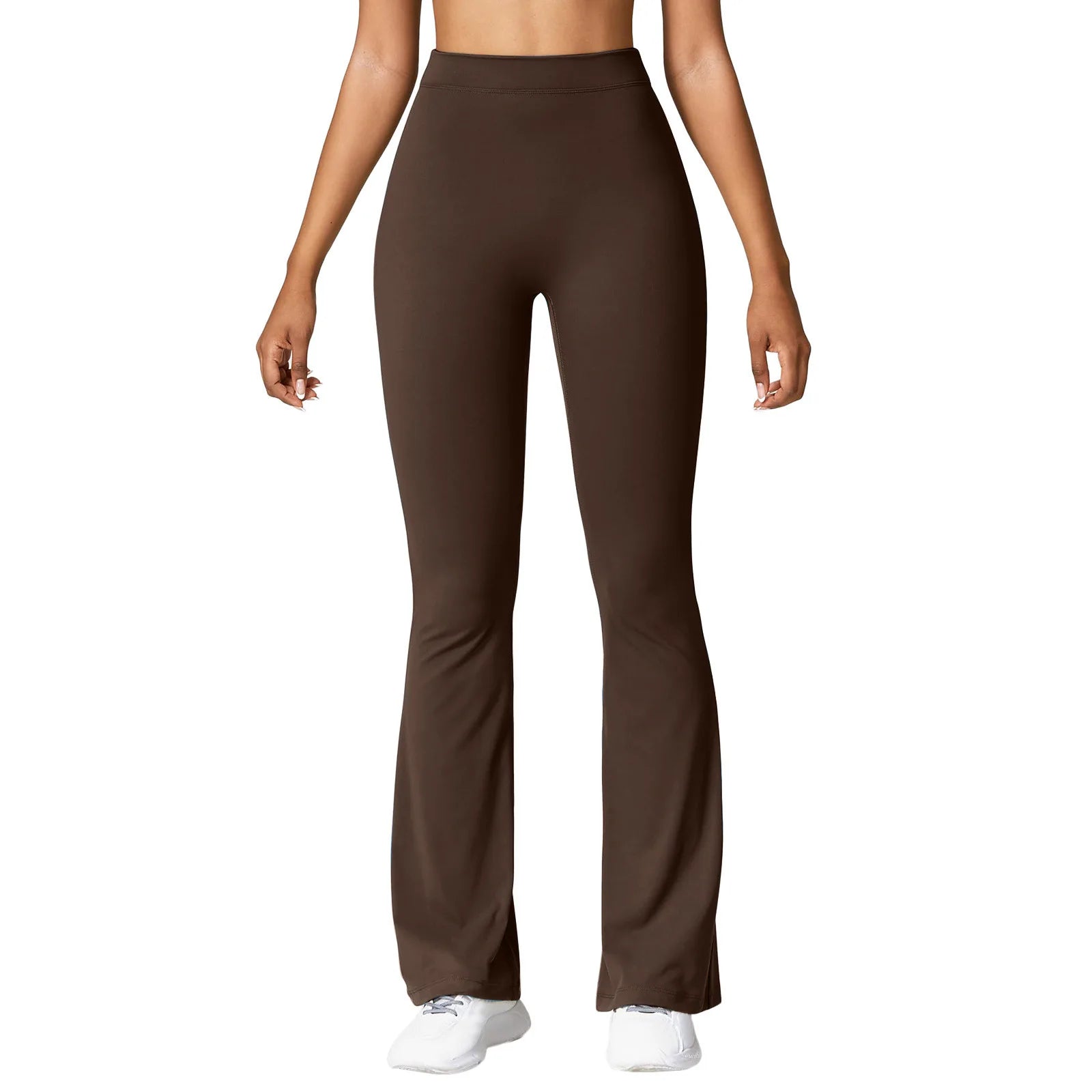 Fashion Micro Horn Leggings Damen V-Rücken Taille Sporthose Hohe Taille Push Up Po Gym Hose Einfarbige Schlanke Freizeit Leggings