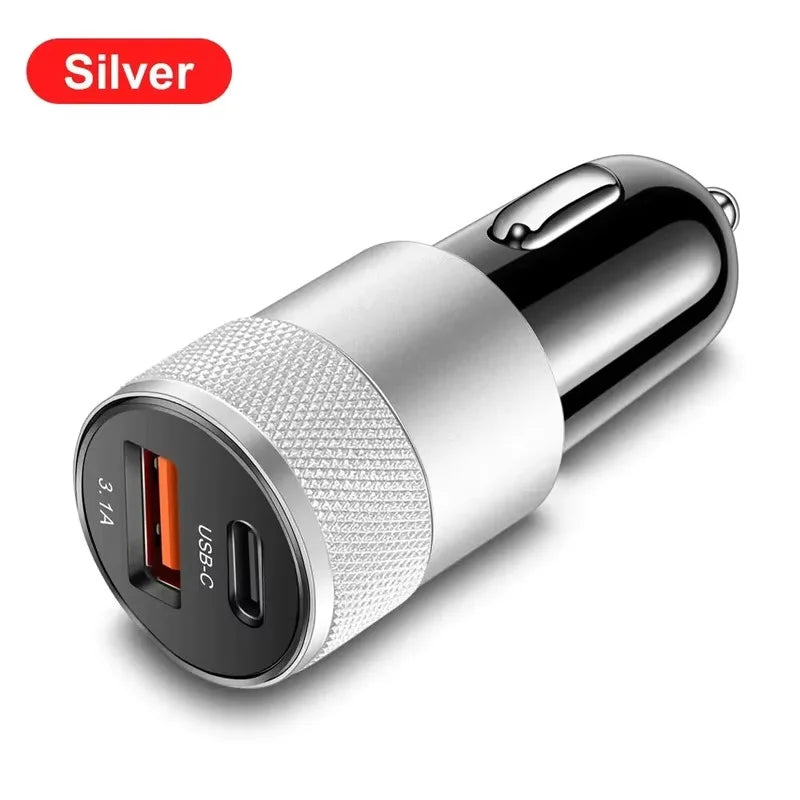 100W/200W QC3.0 PD Mini Auto Ladegerät 12-24V Zigarettenanzünder Schnelllade KFZ USB Typ C Ladegerät für Xiaomi Samsung Huawei iPhone Power