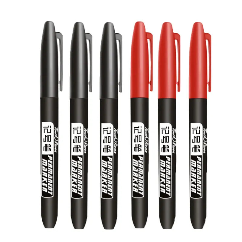 6 Permanentmarker Manga Zeichnen Marker Schwarz Blau Rot Wasserdichte Tinte Skizzenstifte Schreibwaren Kunst Schulbedarf