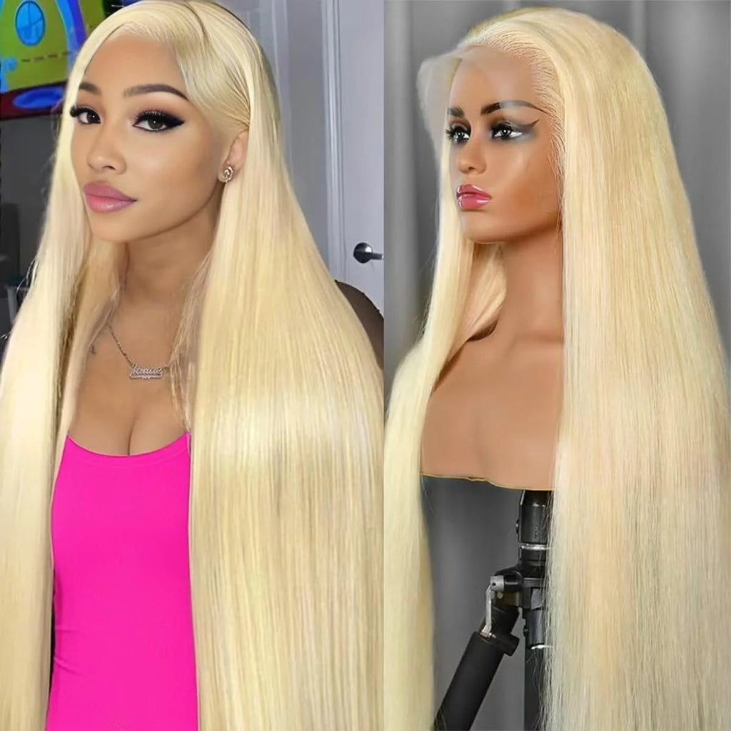 30 40 Zoll 613 Blonde Lace Front Echthaarperücken, knochenglatt, 13x4 13x6 HD Lace Frontal Wig vorgezupft 200 Dichte