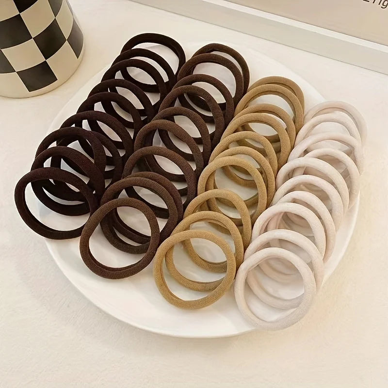 Bunte, elastische Haargummis für Mädchen, Pferdeschwanzhalter, Scrunchie, Gummiband, Damen-Mode-Haaraccessoires, elastische Haarbänder