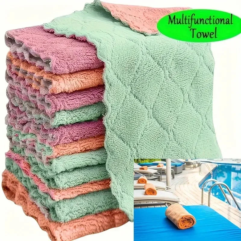 5/10/20er-Pack Geschirrtücher, ultrafeine Faser Hellgrau Reinigungstuch-Set, saugfähig, weich und fleckenentfernend