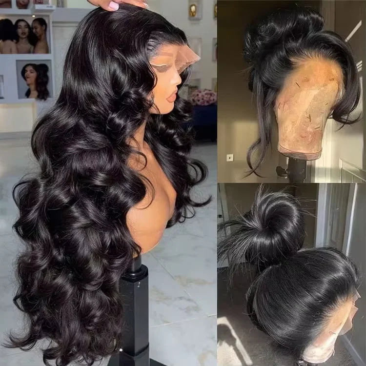 30 Zoll 200 Dichte Glatte Echthaarperücken 13x6 HD Lace Frontal Wig 360 Lace Front Wig 13x4 Lace Front Wig für schwarze Frauen