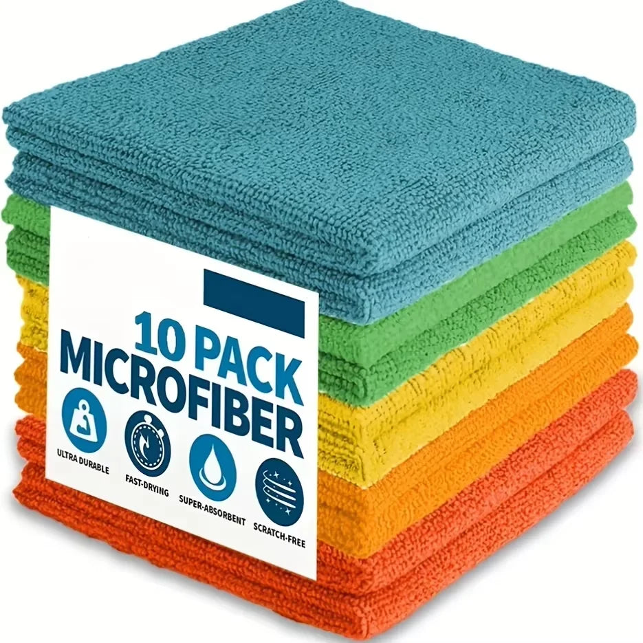 5/10/20er-Pack Geschirrtücher, ultrafeine Faser Hellgrau Reinigungstuch-Set, saugfähig, weich und fleckenentfernend