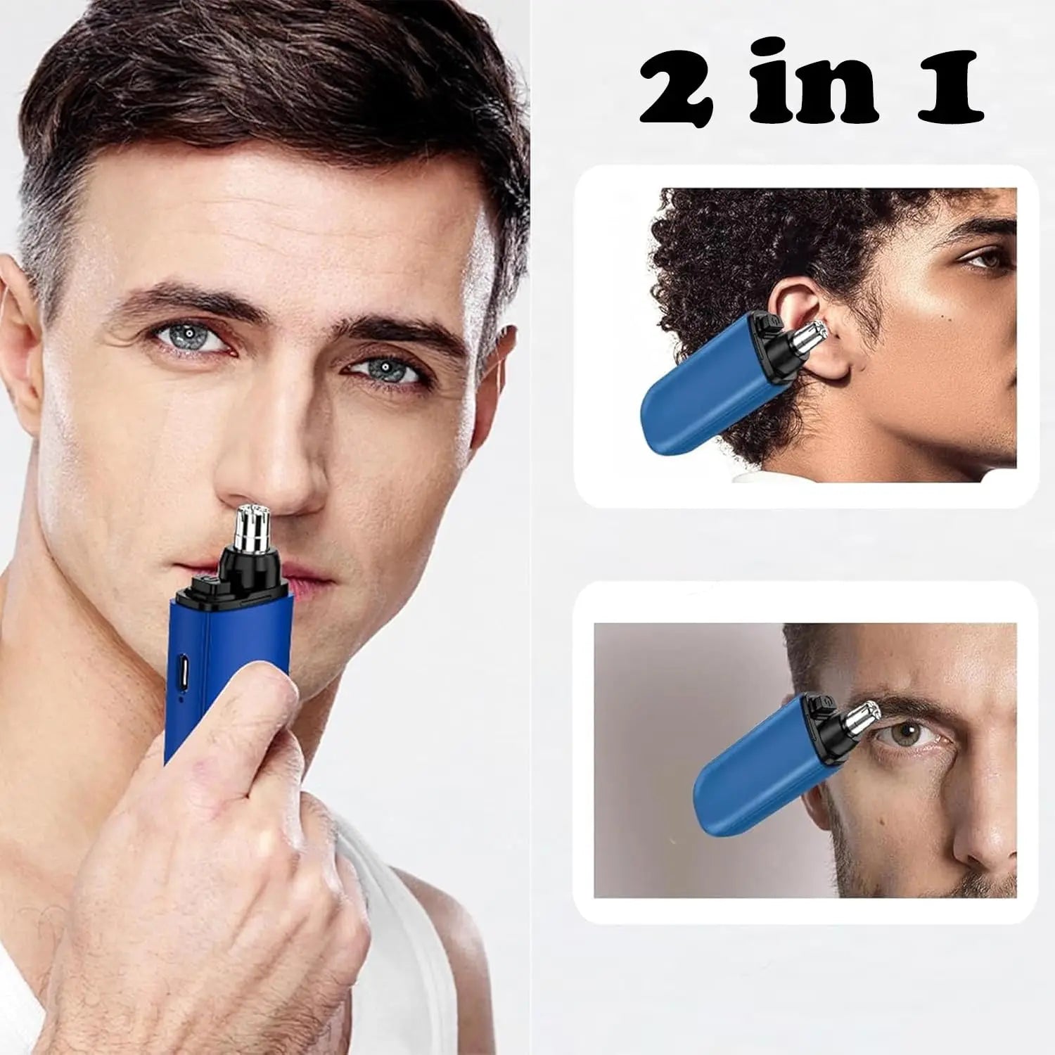 Recortadora de Nariz Eléctrica Recargable para Hombres
