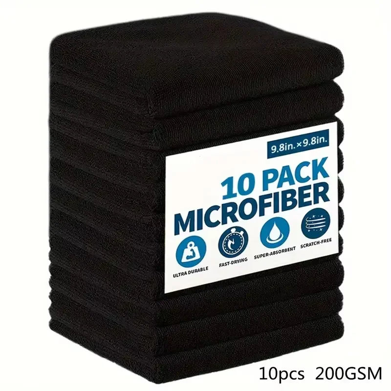 5/10/20er-Pack Geschirrtücher, ultrafeine Faser Hellgrau Reinigungstuch-Set, saugfähig, weich und fleckenentfernend