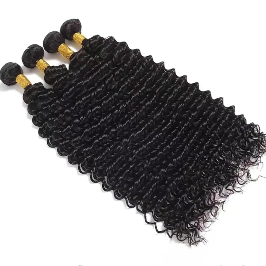 Deep Wave Echthaar-Bundles, 12A lockige Echthaar-Bundles, 22 24 26 Zoll Wet and Wavy brasilianisches unbehandeltes Deep Wave