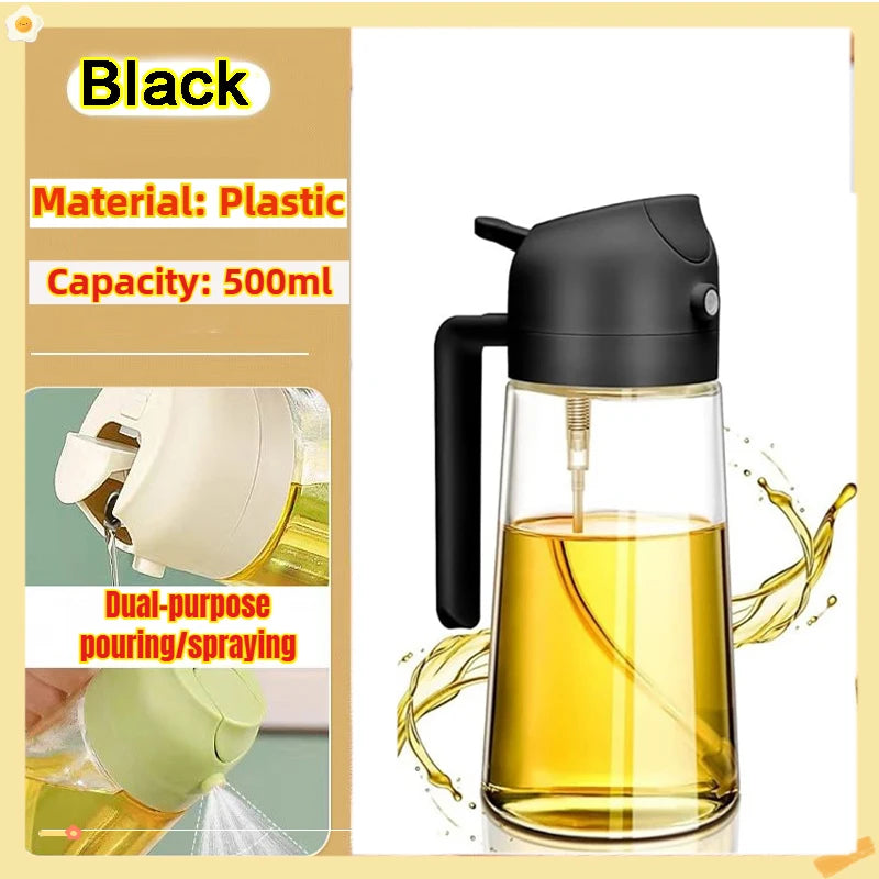 200/300/500ml Öl-Sprühflasche BBQ Koch-Olivenölsprüher Kunststoff Backöl-Spray Leere Flasche Essigflasche Oder Öl-Pinsel