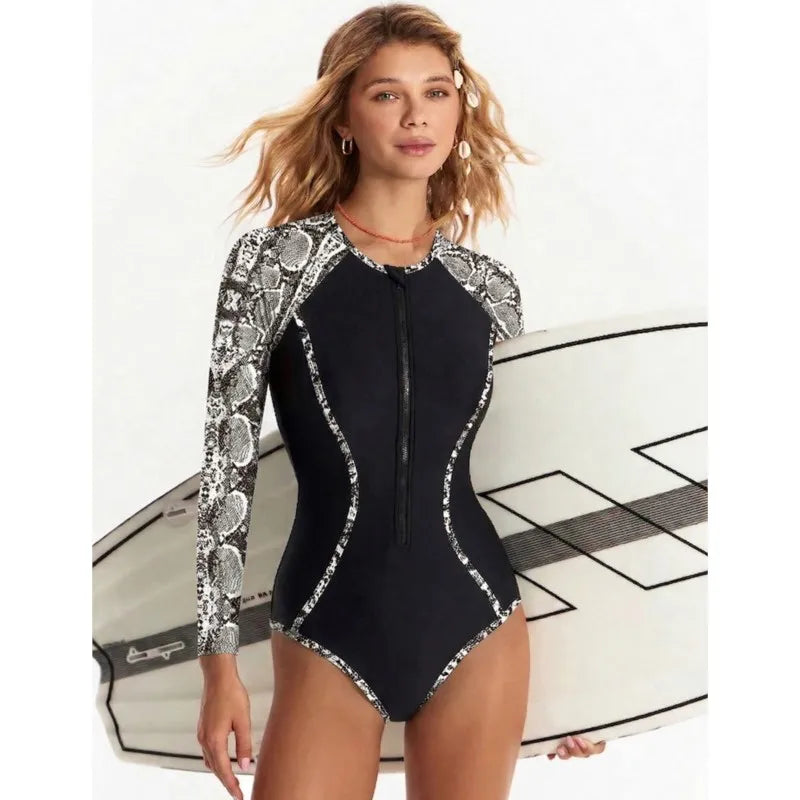 Mesh Sleeve Sexy Badeanzug Damen Sommer Bademode Bikini Set Langarm Bademode Strand Schwimmanzug für Frauen Купальник