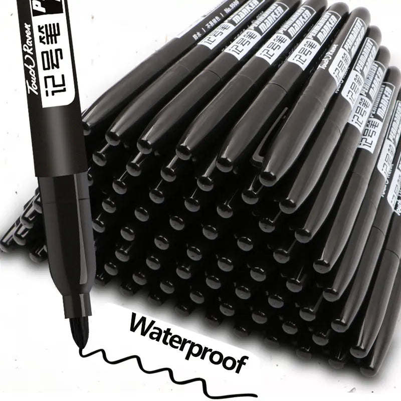 6 Permanentmarker Manga Zeichnen Marker Schwarz Blau Rot Wasserdichte Tinte Skizzenstifte Schreibwaren Kunst Schulbedarf