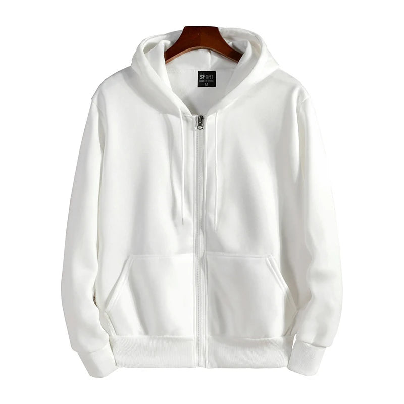 Reißverschluss-Hoodies Herbst Winter Herren Neues Langarm-Kapuzen-Sweatshirt Mode Lässig Herren Outfit Sportbekleidung Locker Sitzende Kleidung