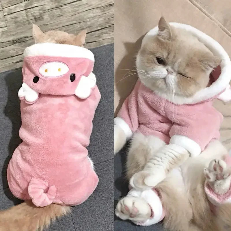Hundebekleidung Weich Warmer Fleece Hunde Overalls Haustierkleidung für kleine Hunde Welpen Katzen Hoodies Chihuahua Yorkshire Kostüm Mäntel