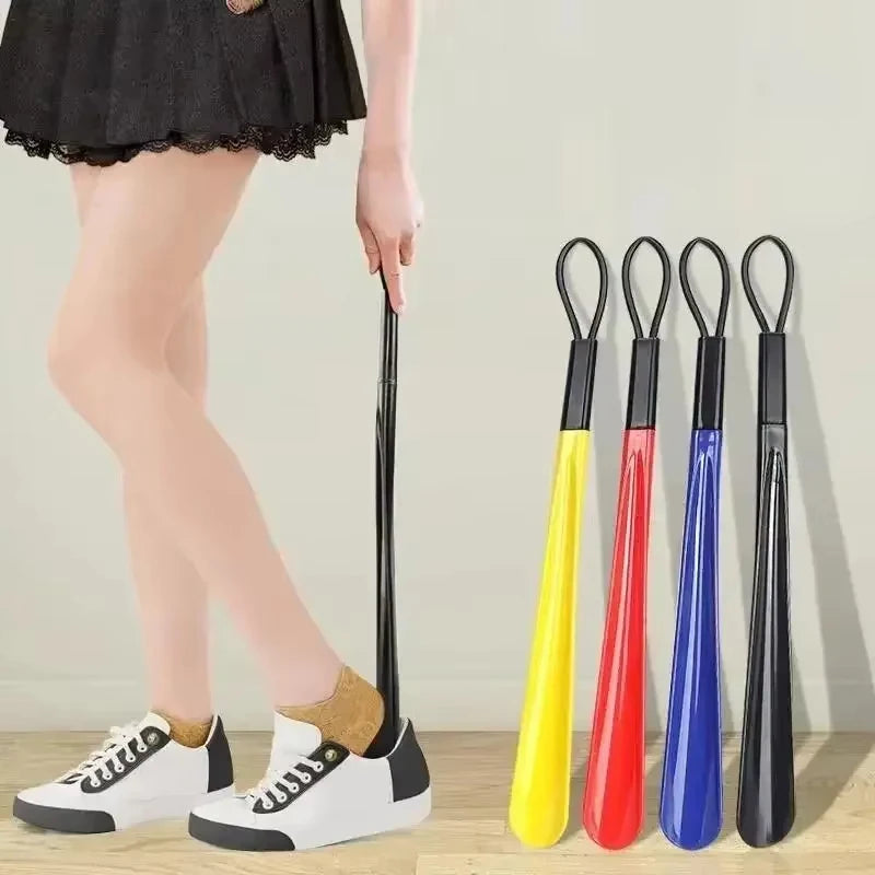 1pc Extra long flexible plastic shoe horns, no bending required, durable shoe spoons for pregnant women, shoe assistance