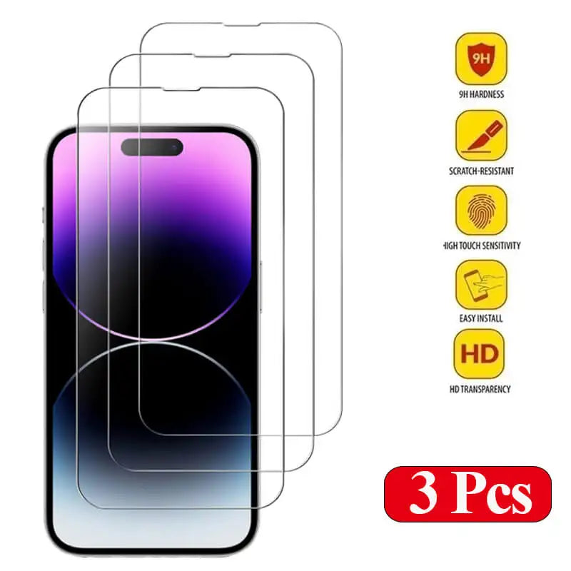 Tempered Glass für iPhone 14 Pro 15 16 17 13 12 11 Pro Max Displayschutzfolie für iPhone 15 Pro Mica für iPhone 13 14 Pro Glas