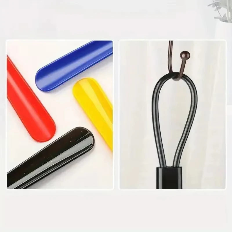 1pc Extra long flexible plastic shoe horns, no bending required, durable shoe spoons for pregnant women, shoe assistance