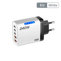 240W 5 Ports USB PD Charger Type C Quick Charge Phone Chargers USB Fast Charging Adapter For Various Types Of Mobile Phones New