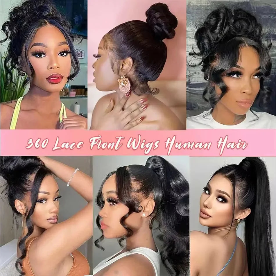 30 Zoll 200 Dichte Glatte Echthaarperücken 13x6 HD Lace Frontal Wig 360 Lace Front Wig 13x4 Lace Front Wig für schwarze Frauen