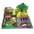 MOC Farm Animals Trees Plants Building Blocks for Kids Compatible Classic Bricks Juguetes Bloques Base Plate Toys for Children
