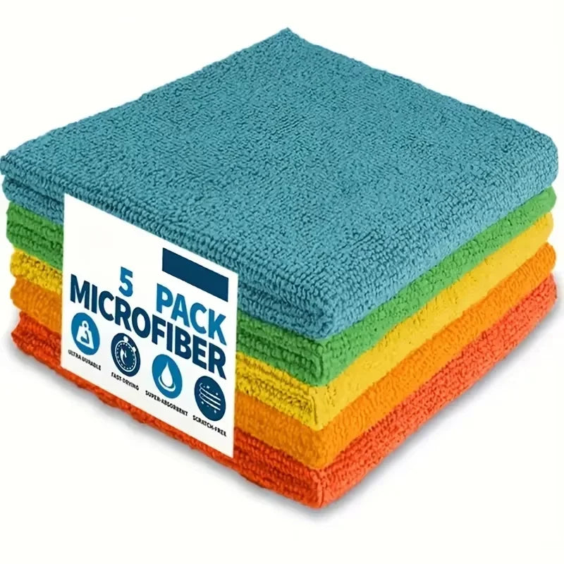 5/10/20er-Pack Geschirrtücher, ultrafeine Faser Hellgrau Reinigungstuch-Set, saugfähig, weich und fleckenentfernend