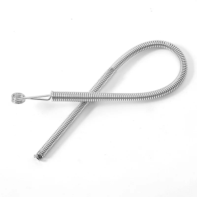 1/30 Stück Edelstahlseil-Einfädler, biegsamer Federkordelzug-Einfädler, Clip-Kordelzug-Faden, DIY-Nähzubehör
