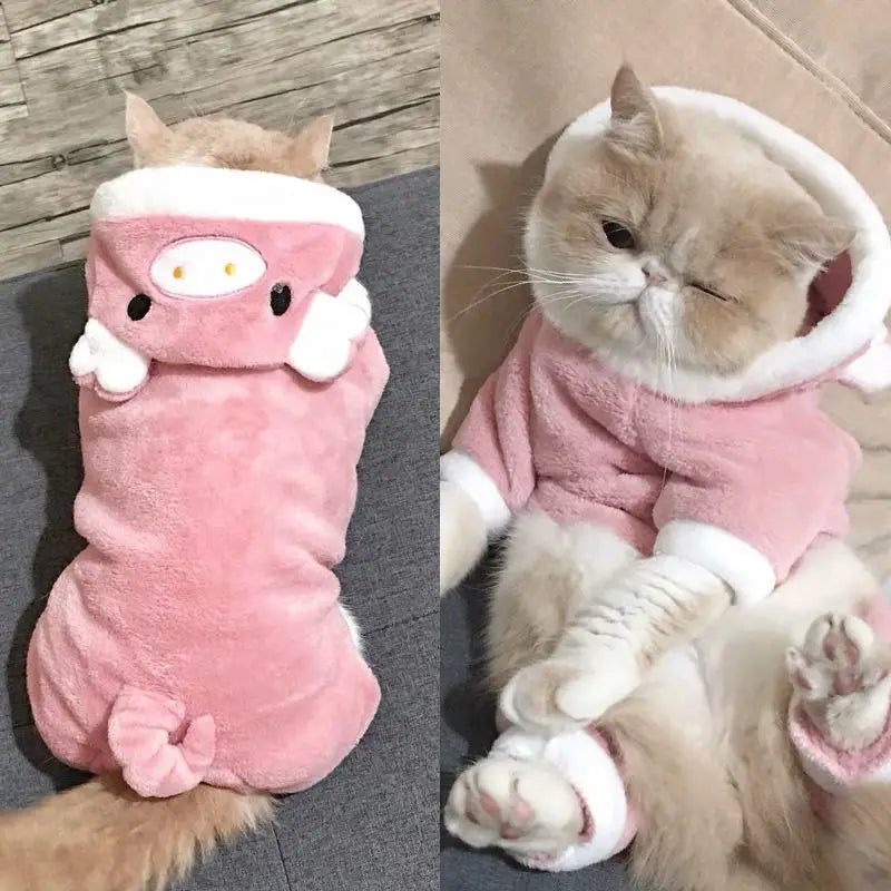 Hundebekleidung Weich Warmer Fleece Hunde Overalls Haustierkleidung für kleine Hunde Welpen Katzen Hoodies Chihuahua Yorkshire Kostüm Mäntel