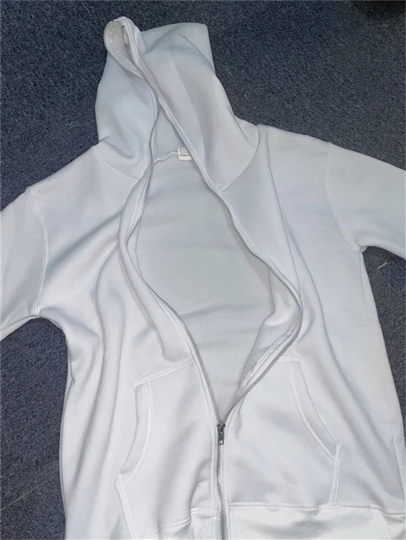 Reißverschluss-Hoodies Damen/Herren Trendy Langarm Kapuzen-Fleece-Sweatshirt Casual Campus Streetwear Sportswear Hot Sales Hohe Qualität